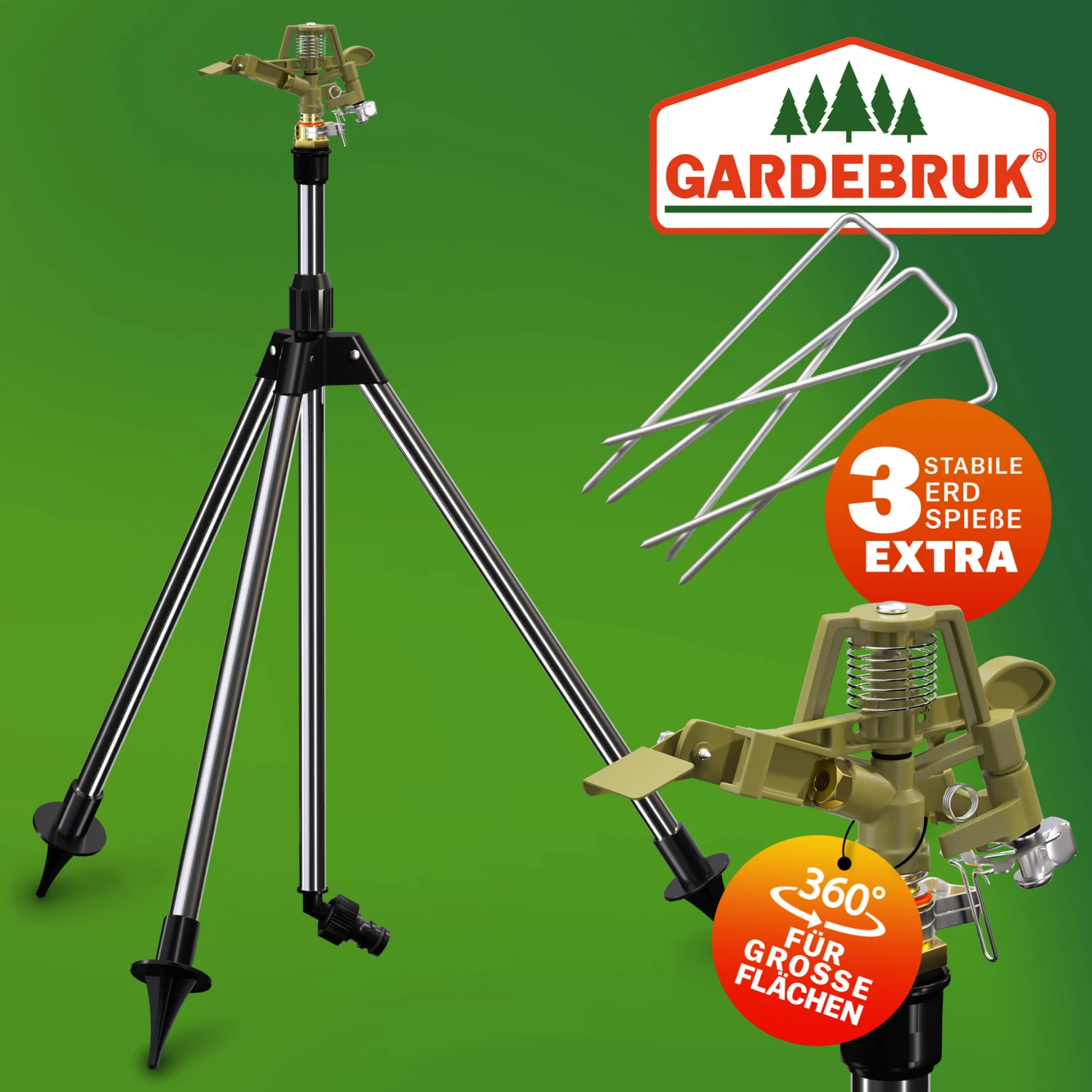 Rasensprenger Mit Teleskopstativ 30° - 360° 10 Rasensprenger Mit Teleskopstativ 30° - 360° – Bild 8
