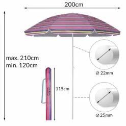 Sonnenschirm Crete Bunt 200cm Neigefunktion 13 Sonnenschirm Crete Bunt 200cm Neigefunktion -Gartenmöbel Geschäft da1255d4ec879a20e066887ba4e30b7d 1