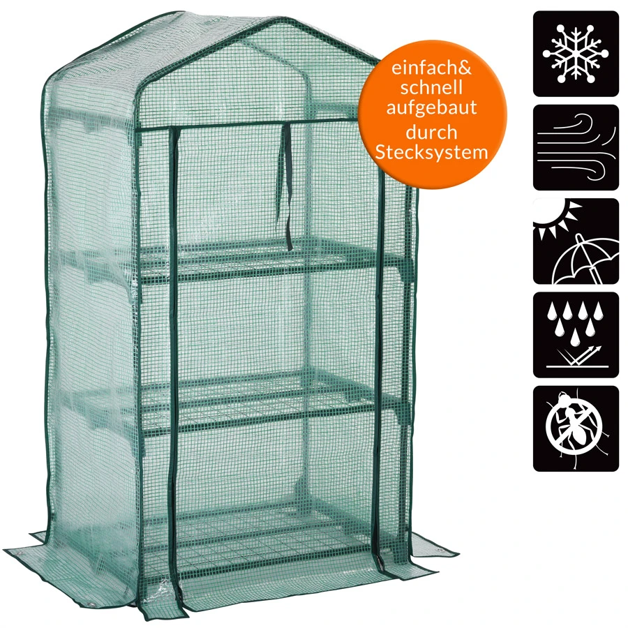 Gardebruk Foliengewächshaus 126x49x69cm 7 Gardebruk Foliengewächshaus 126x49x69cm – Bild 5