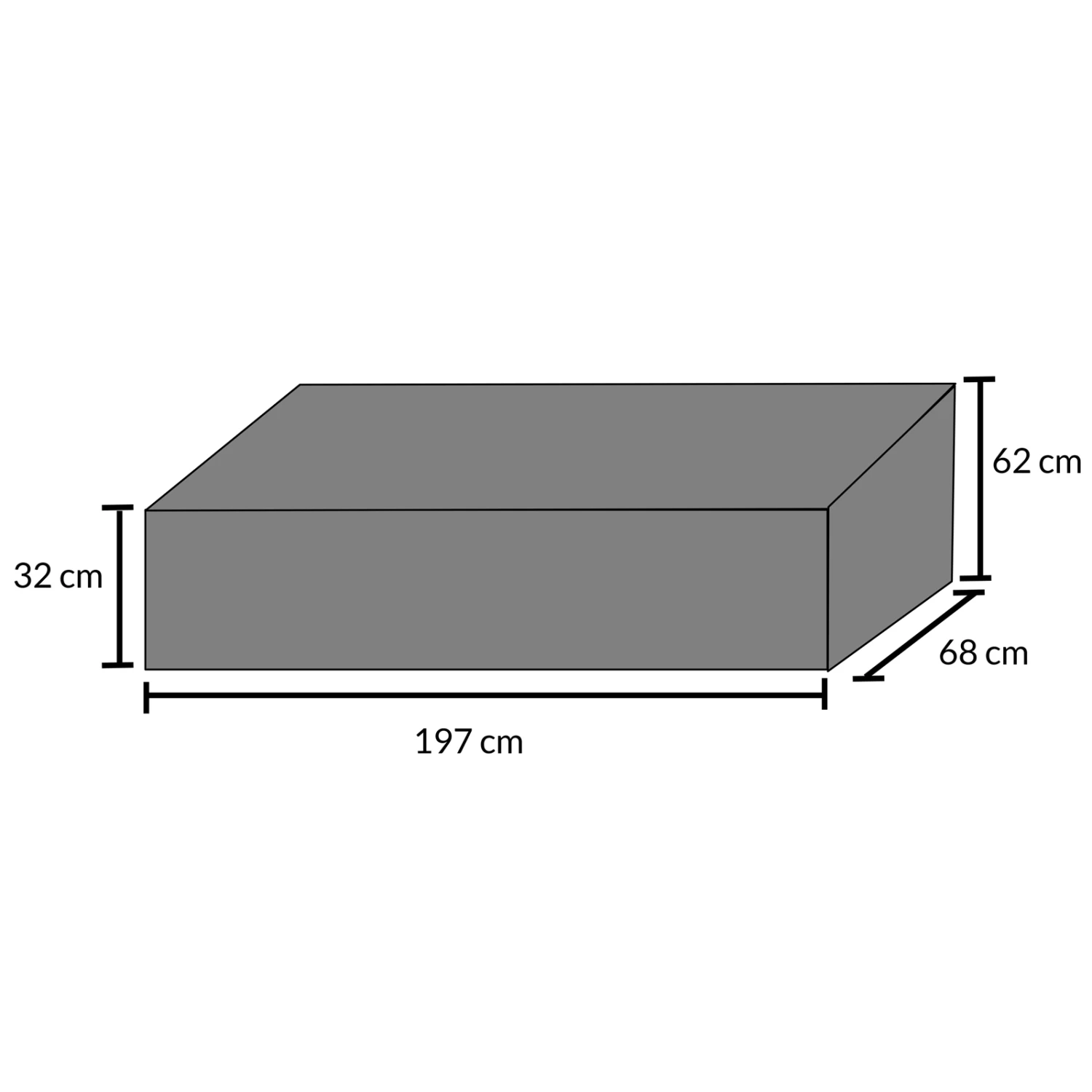 Abdeckung Gartenmöbel Grün 197x68x32/62cm 10 Abdeckung Gartenmöbel Grün 197x68x32/62cm – Bild 8