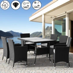 Polyrattan Garten-Sitzgruppe Nizza 7-tlg. Schwarz Milchglas 16 Polyrattan Garten-Sitzgruppe Nizza 7-tlg. Schwarz Milchglas -Gartenmöbel Geschäft dbb8bc38604bab01ec1297c993935725 de 994883g1 1