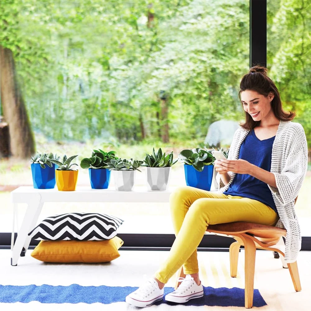 Elho Blumentopf B. For Rock Weiß 14x13cm 1,5L 5 Elho Blumentopf B. For Rock Weiß 14x13cm 1,5L – Bild 3