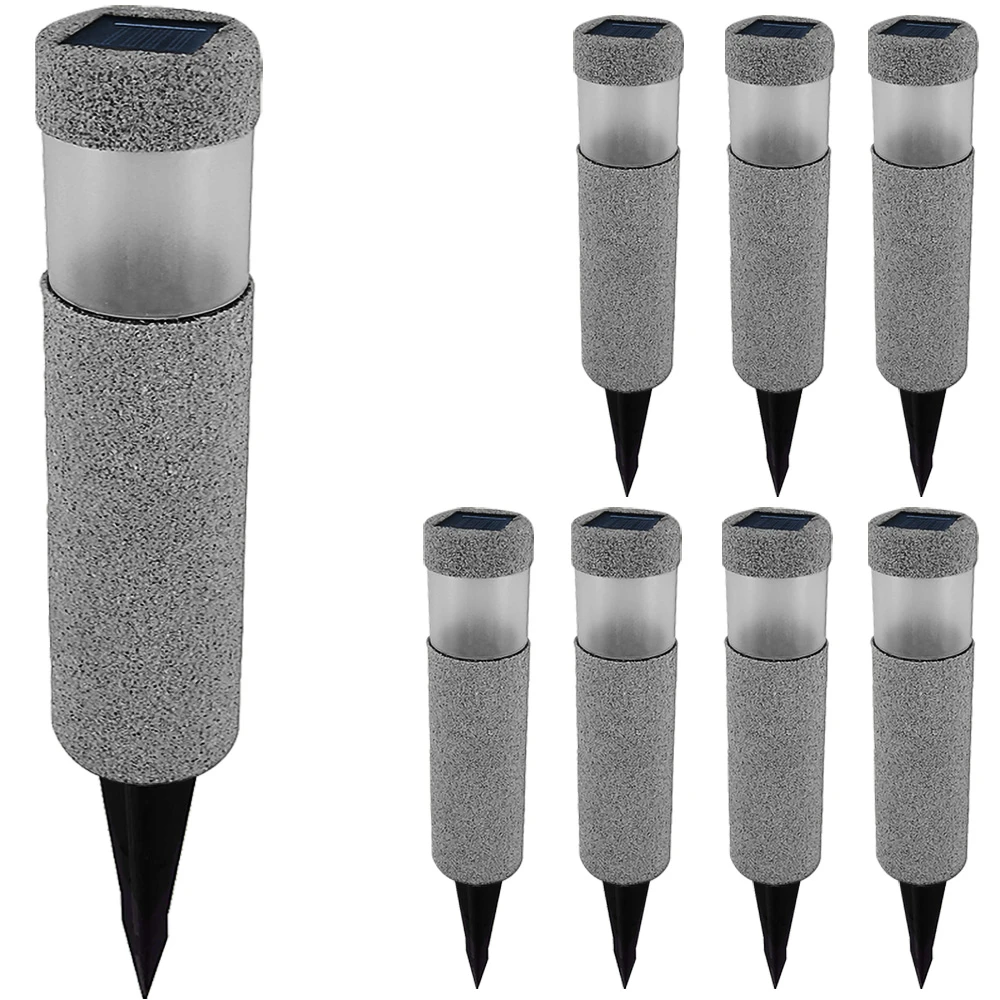 LED Solarlampe 8er-Set Steinoptik 3 LED Solarlampe 8er-Set Steinoptik