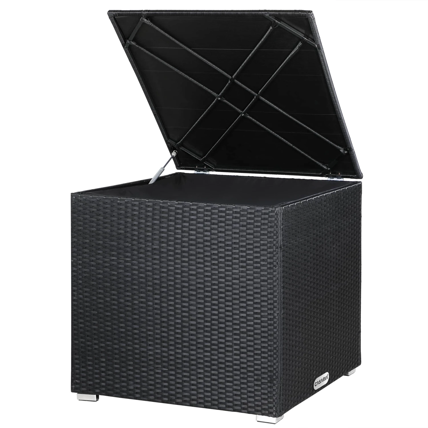 Polyrattan Auflagenbox Schwarz 318L 3 Polyrattan Auflagenbox Schwarz 318L