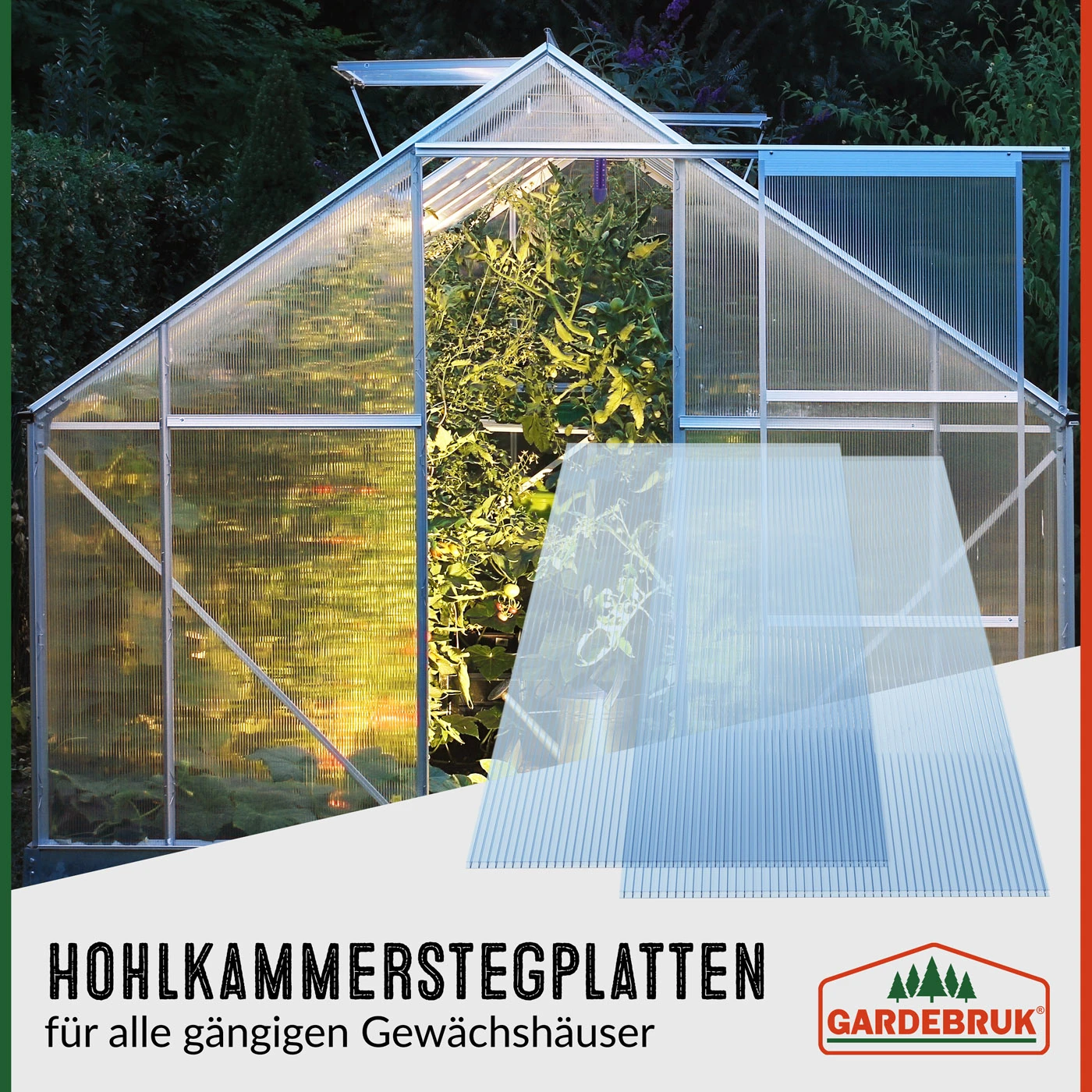 Hohlkammerstegplatten 14er-Set Transparent 10,25m² 19 Hohlkammerstegplatten 14er-Set Transparent 10,25m² – Bild 18