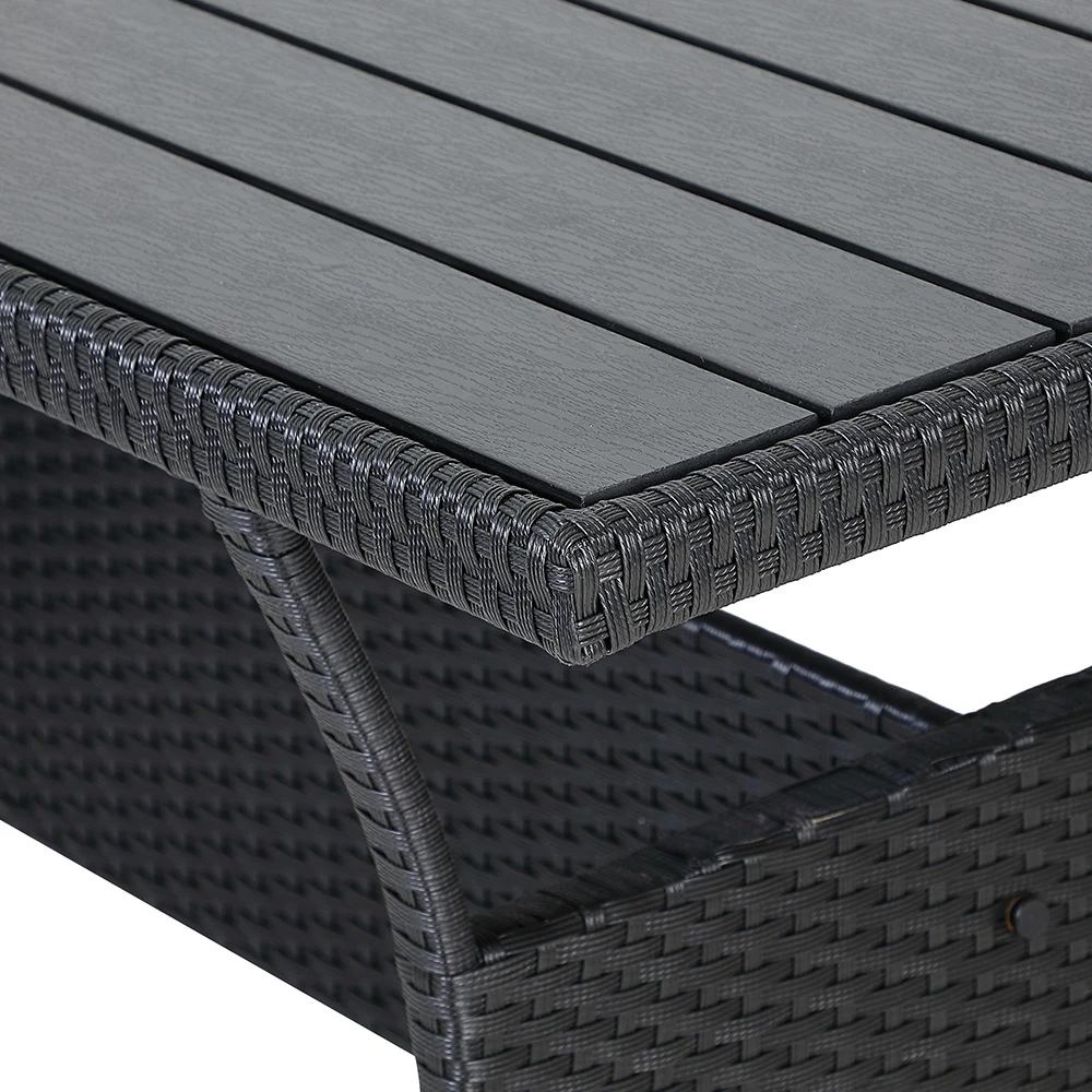 Polyrattan Ecklounge Schwarz/Creme Inkl. Kissen 7 Polyrattan Ecklounge Schwarz/Creme Inkl. Kissen – Bild 5