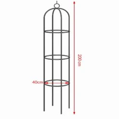 Rosensäule 2er-Set Schwarz 200x40cm -Gartenmöbel Geschäft e9d64b150523600a2be49c50383b1f2a de 101491d 19