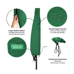 Abdeckung Ampelschirm Grün 3m Reißverschluss -Gartenmöbel Geschäft ea678fcc74e080ab6657add9ee06e0a6 de 102709d 2 1