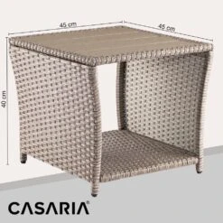 Polyrattan Beistelltisch Vedis Creme 45x45x40cm -Gartenmöbel Geschäft ebfa23633aa479d61e40e8d427f4decd de 109510d 01 1