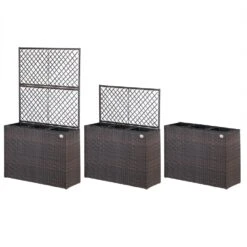 Polyrattan Blumenkasten Mit Rankgitter Braun 13 Polyrattan Blumenkasten Mit Rankgitter Braun -Gartenmöbel Geschäft ecebaa17a4e6c9025292a25a99e2dc17 de 108066d 1