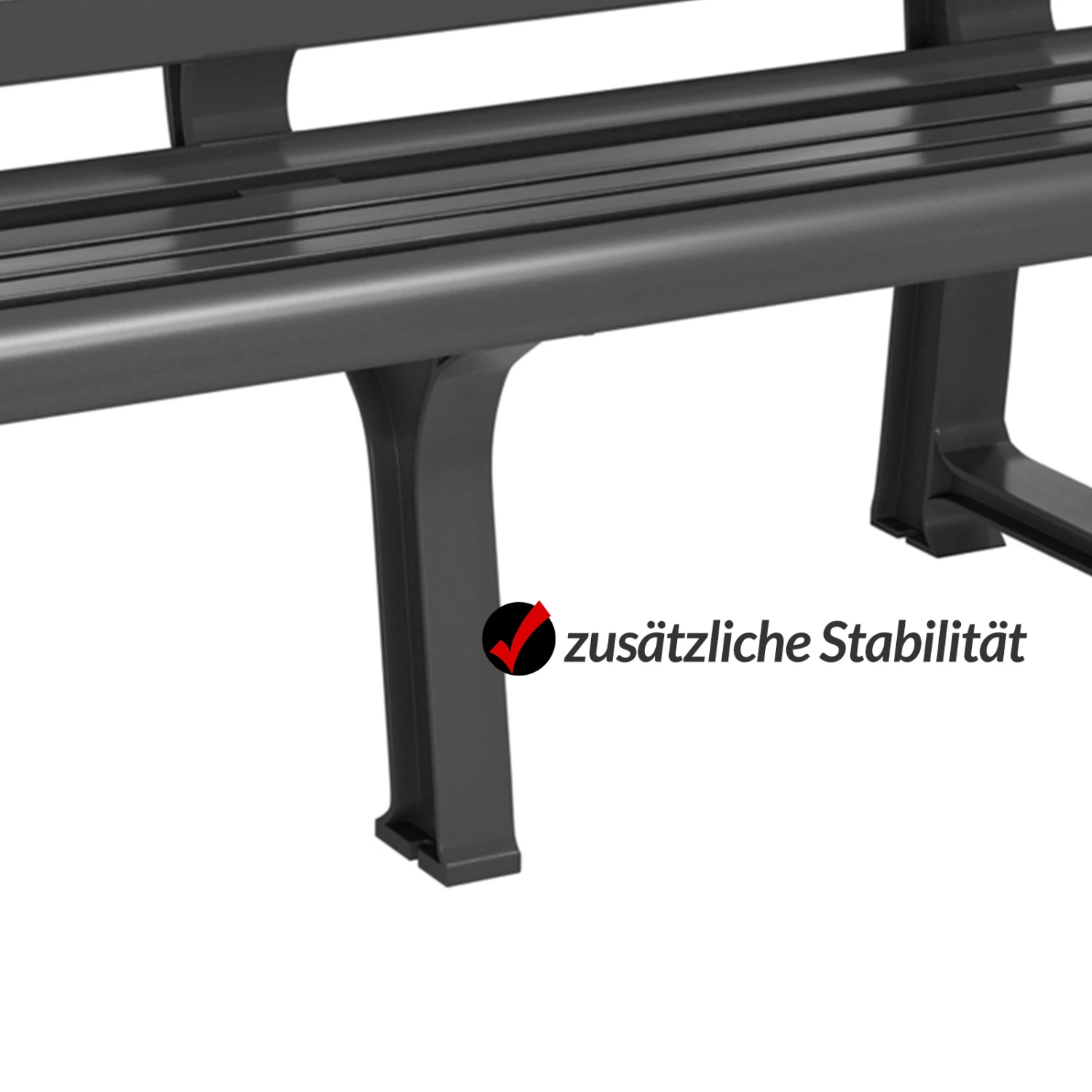 Gartenbank Orchidea Anthrazit 145x49x74cm 8 Gartenbank Orchidea Anthrazit 145x49x74cm – Bild 6