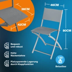 Sitzgruppe Garten 4-tlg. Grau Metall Klappbar 21 Sitzgruppe Garten 4-tlg. Grau Metall Klappbar -Gartenmöbel Geschäft f315e5a04380b008cbdb401e65038b3d 07 109686 on dts amz high de 1