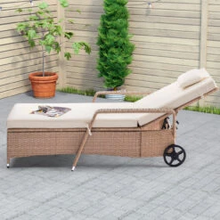 Polyrattan Sonnenliege Creme/Creme 193x90x43cm -Gartenmöbel Geschäft f5f5319dc088c684e704f81f7a0372e5 de 995629d 11 3