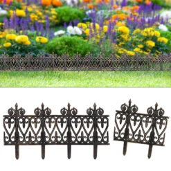 Beeteinfassung 3er-Set Messingoptik 5,70m