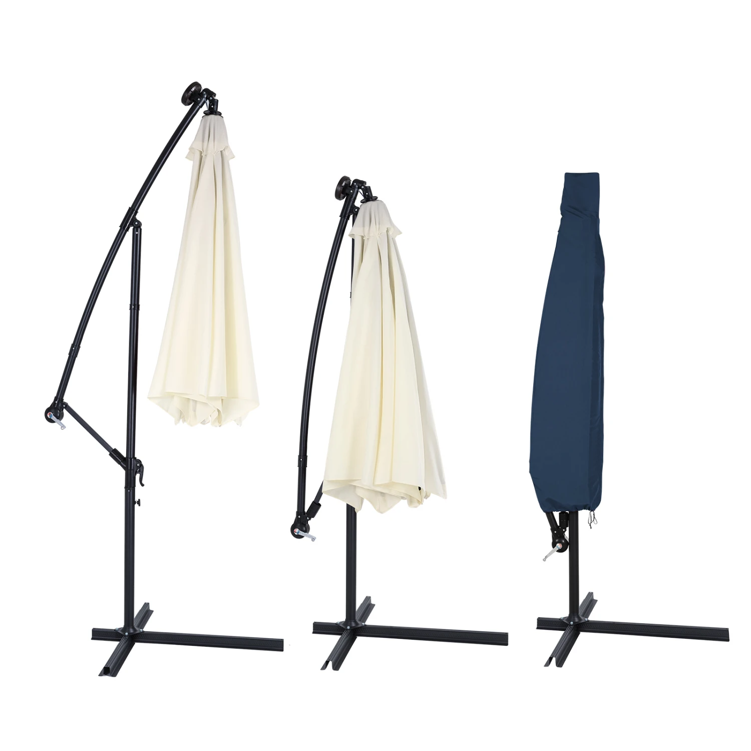 Abdeckung Ampelschirm Sonnenschirm Blau 3,5m 10 Abdeckung Ampelschirm Sonnenschirm Blau 3,5m – Bild 8