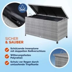 Polyrattan Auflagenbox Grau 122x56x61cm Mit Rollen 18 Polyrattan Auflagenbox Grau 122x56x61cm Mit Rollen -Gartenmöbel Geschäft f79d9e58affd9327582700172a021ac0 03 108641 on dts web low de