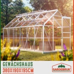 Alu Gewächshaus 380x190x195cm 4 Dachfenster 10 Alu Gewächshaus 380x190x195cm 4 Dachfenster -Gartenmöbel Geschäft f7c95294cf2d34d464b0158b2eff62c9 06 991469 on amb web low de 1