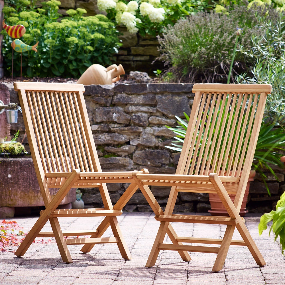 Gartenstuhl Cantaria 2er-Set Teakholz Klappbar 15 Gartenstuhl Cantaria 2er-Set Teakholz Klappbar – Bild 13