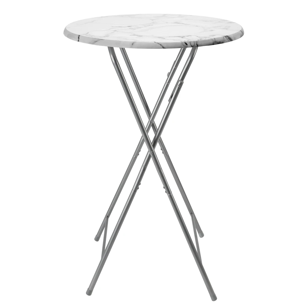 Stehtisch Weiß Marmoroptik Ø60cm Klappbar 14 Stehtisch Weiß Marmoroptik Ø60cm Klappbar – Bild 12
