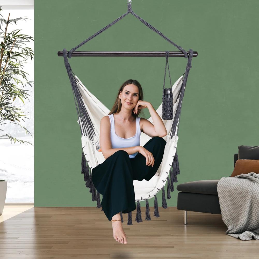 Hängesessel Creme 170x100x150cm 4 Hängesessel Creme 170x100x150cm – Bild 2