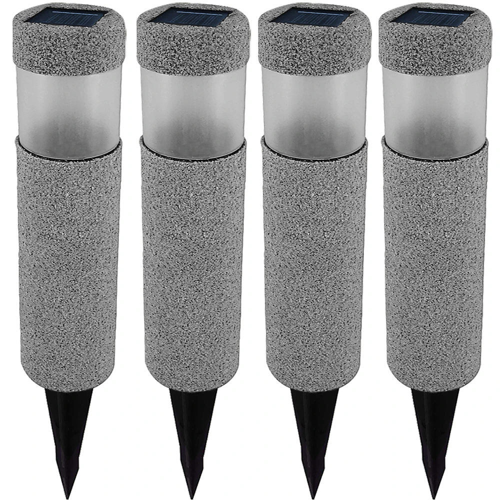 LED Solarleuchte 4er-Set Steinoptik 3 LED Solarleuchte 4er-Set Steinoptik