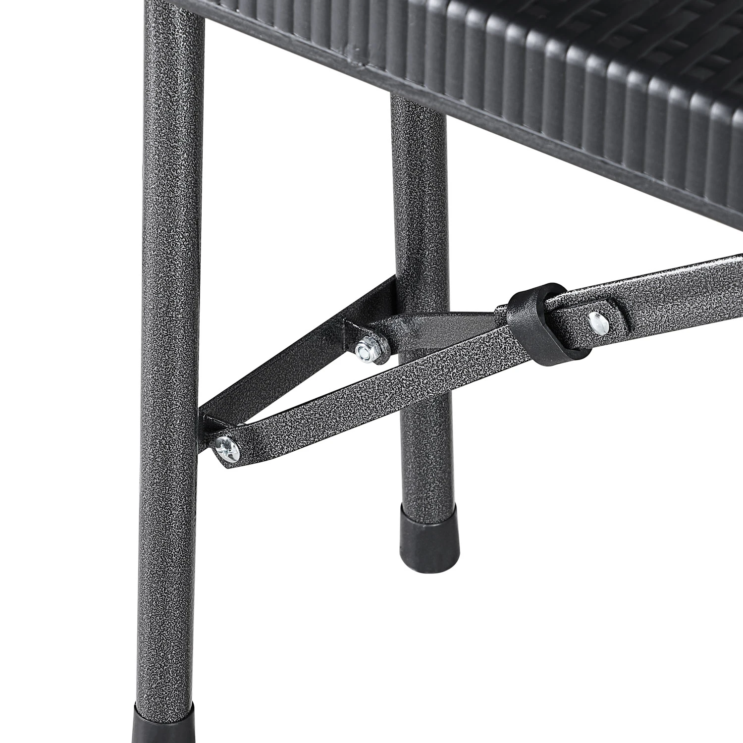 Rattanbänke Malmö 2er-Set Schwarz 180cm 7 Rattanbänke Malmö 2er-Set Schwarz 180cm – Bild 5